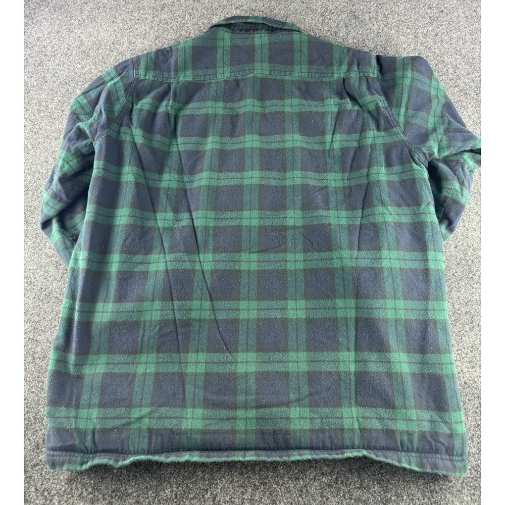 LL Bean Flannel Shirt Mens L Plaid Fleece Lined Heavy Button Up - Picture 3 of 6